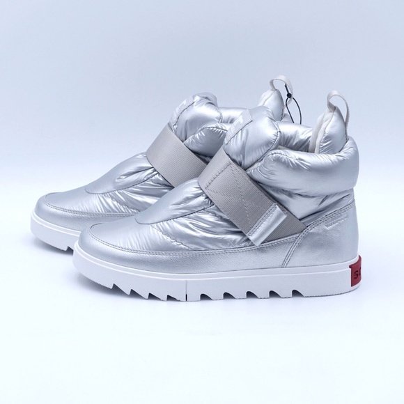 NEW Sorel Joan of Arctic Next Strap Puff Boots NL3749-034 Silver - Picture 1 of 7